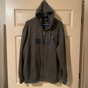 Dark Green PUMA zip up Jacket XXL - good condition